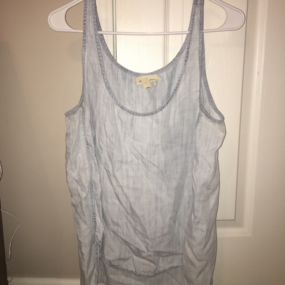 Denim-style Tank Top